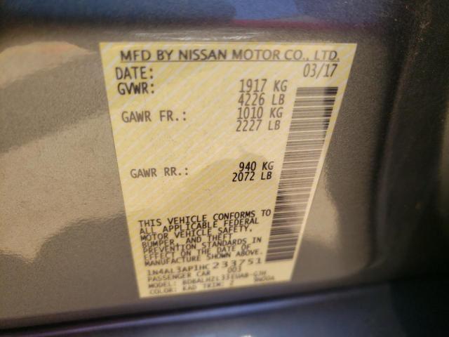 Photo 10 from auction – 2017 NISSAN ALTIMA 2.5 with VIN 1N4AL3AP1HC233751