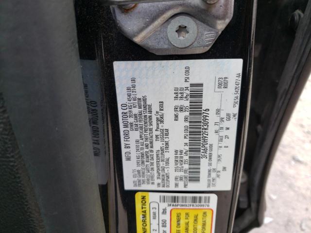 Photo 10 from auction – 2015 FORD FUSION SE with VIN 3FA6P0H92FR309976