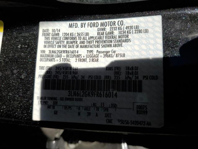 Photo 10 from auction – 2015 LINCOLN MKZ with VIN 3LN6L2GK9FR616014