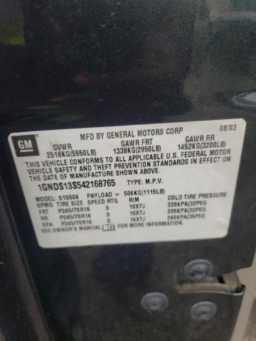 Photo 10 from auction – 2004 CHEVROLET TRAILBLAZE with VIN 1GNDS13S542168765
