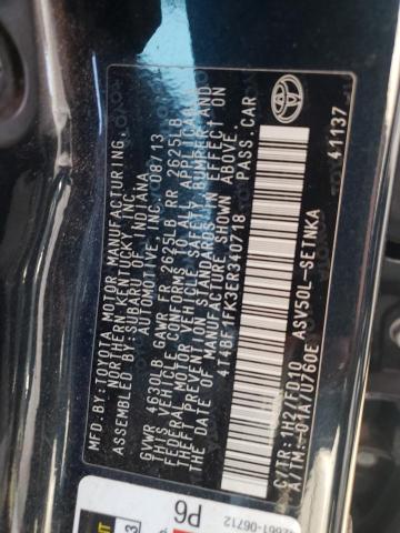 Photo 10 from auction – 2014 TOYOTA CAMRY L with VIN 4T4BF1FK3ER340718