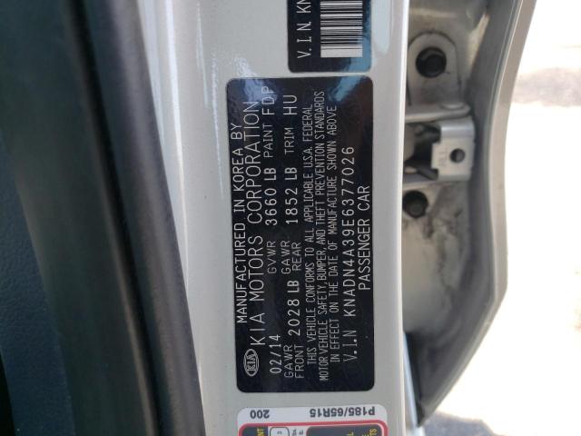 Photo 10 from auction – 2014 KIA RIO EX with VIN KNADN4A39E6377026