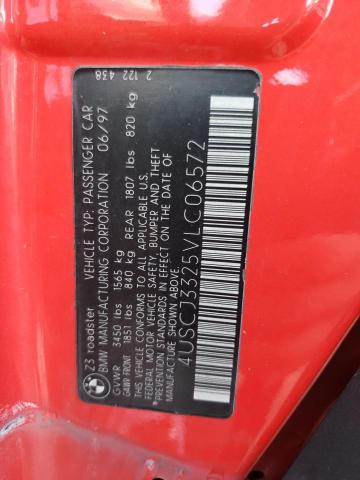 Photo 10 from auction – 1997 BMW Z3 2.8 with VIN 4USCJ3325VLC06572