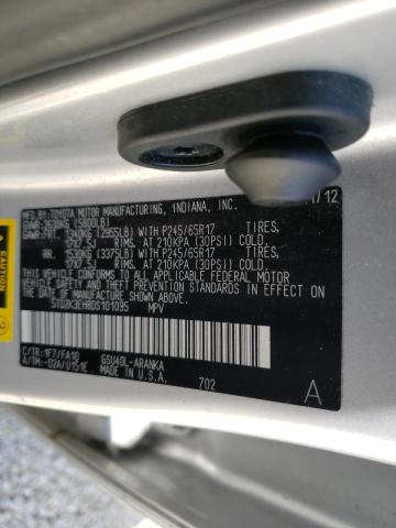 Photo 10 from auction – 2013 TOYOTA HIGHLANDER with VIN 5TDZK3EH8DS101095