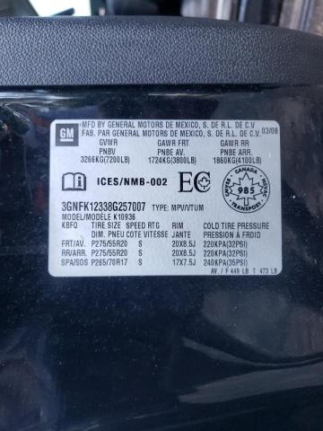 Photo 10 from auction – 2008 CHEVROLET AVALANCHE with VIN 3GNFK12338G257007