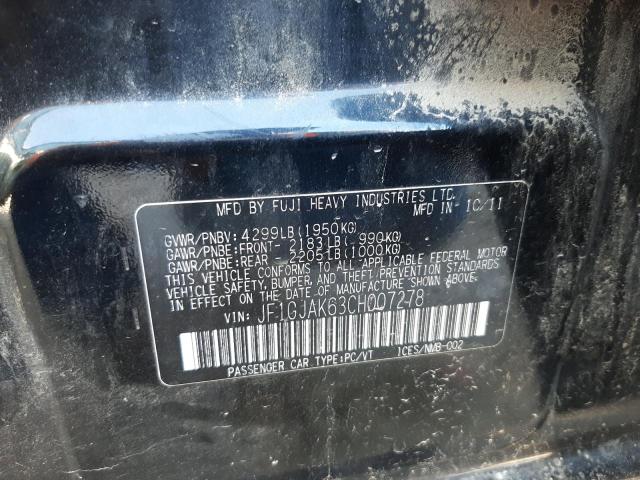 صورة رقم 10 من المزاد - 2012 SUBARU IMPREZA LI مع VIN JF1GJAK63CH007278