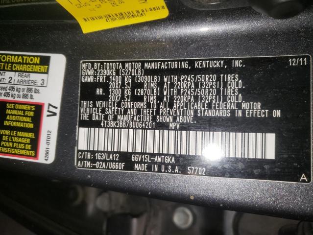 Photo 10 from auction – 2011 TOYOTA VENZA with VIN 4T3BK3BB7BU064201