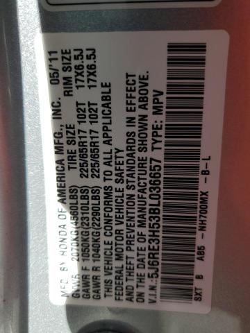Photo 10 from auction – 2011 HONDA CR-V EX with VIN 5J6RE3H53BL036657