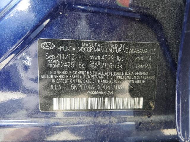 Photo 10 from auction – 2013 HYUNDAI SONATA GLS with VIN 5NPEB4ACXDH601084