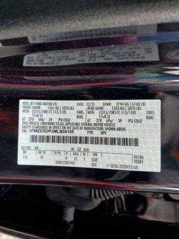 Photo 10 from auction – 2021 FORD BRONCO BAS with VIN 1FMEE5DP3MLB00105