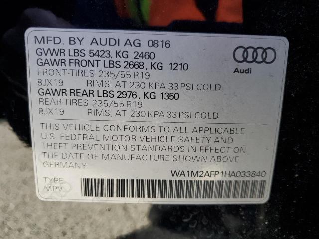 Photo 10 from auction – 2017 AUDI Q5 PREMIUM with VIN WA1M2AFP1HA033840