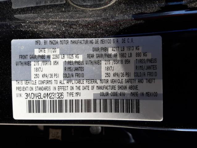 Photo 10 from auction – 2021 MAZDA CX-30 SELE with VIN 3MVDMABL4MM231326