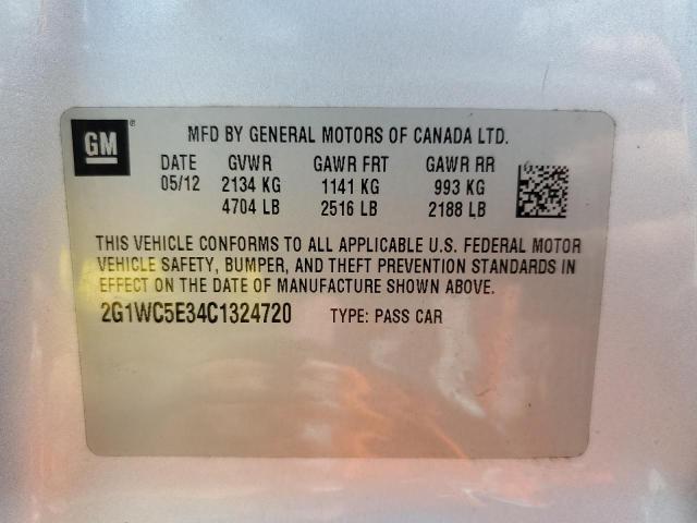 Photo 10 from auction – 2012 CHEVROLET IMPALA LTZ with VIN 2G1WC5E34C1324720