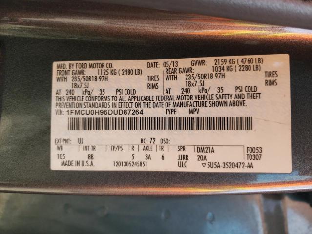 Photo 10 from auction – 2013 FORD ESCAPE SEL with VIN 1FMCU0H96DUD87264