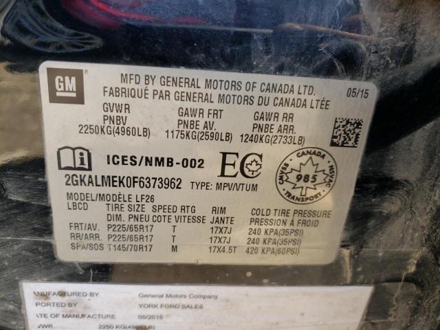 Zdjęcie 10 z aukcji – 2015 GMC TERRAIN SL z VIN 2GKALMEK0F6373962