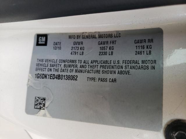 Photo 10 from auction – 2011 CADILLAC CTS PERFOR with VIN 1G6DK1ED4B0138062