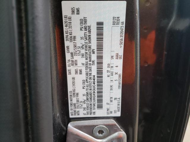Photo 10 from auction – 2016 FORD ESCAPE with VIN 1FMCU0GX9GUC46404