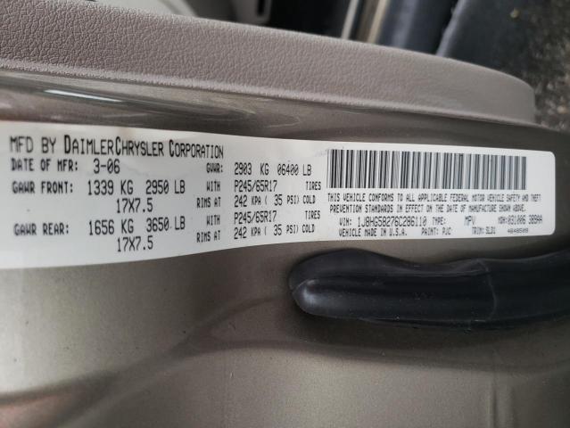 Photo 10 from auction – 2006 JEEP COMMANDER with VIN 1J8HG58276C286110