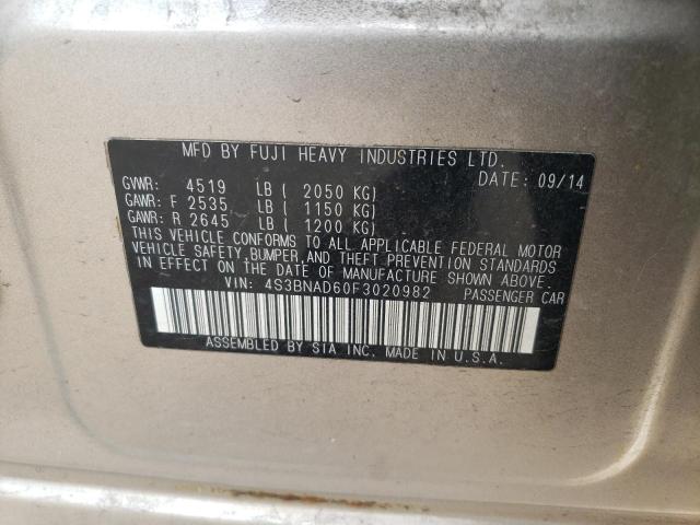Photo 10 from auction – 2015 SUBARU LEGACY 2.5 with VIN 4S3BNAD60F3020982