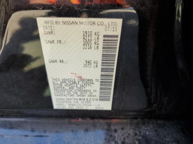 Photo 10 from auction – 2015 NISSAN ALTIMA 2.5 with VIN 1N4AL3AP7FN893259
