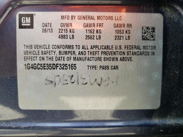 Photo 10 from auction – 2013 BUICK LACROSSE with VIN 1G4GC5E35DF325165