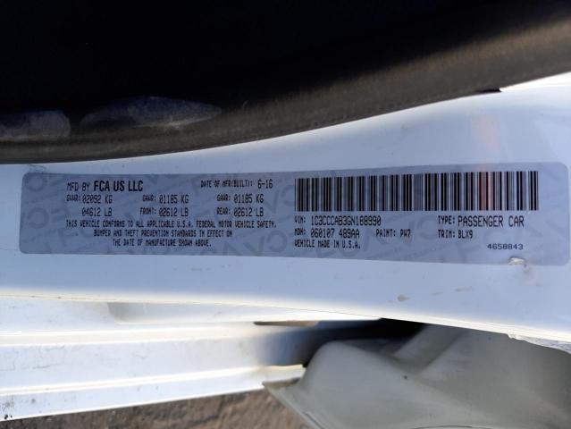 Photo 10 from auction – 2016 CHRYSLER 200 LIMITE with VIN 1C3CCCAB3GN188990