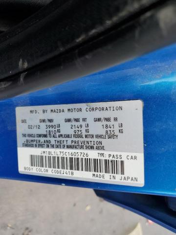 Photo 10 from auction – 2012 MAZDA 3 I with VIN JM1BL1L75C1605726