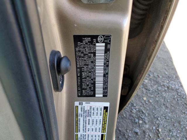 Photo 10 from auction – 2010 TOYOTA CARROLLA with VIN 2T1BU4EE6AC242193