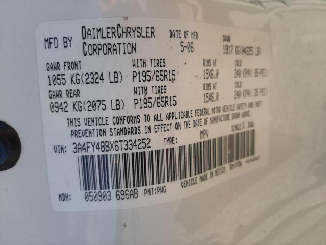 Photo 10 from auction – 2006 CHRYSLER PT CRUISER with VIN 3A4FY48BX6T334252