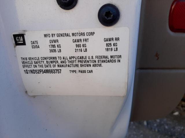 Photo 10 from auction – 2004 CHEVROLET CLASSIC with VIN 1G1ND52F54M663757