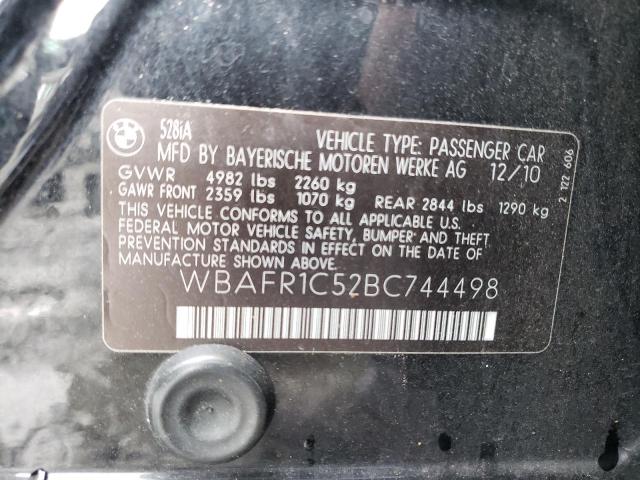Photo 10 from auction – 2011 BMW 528 I with VIN WBAFR1C52BC744498
