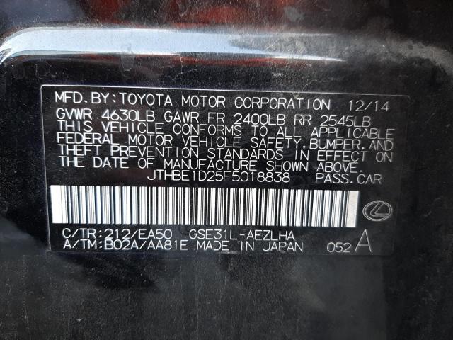 Photo 10 from auction – 2015 LEXUS IS 350 with VIN JTHBE1D25F5018838