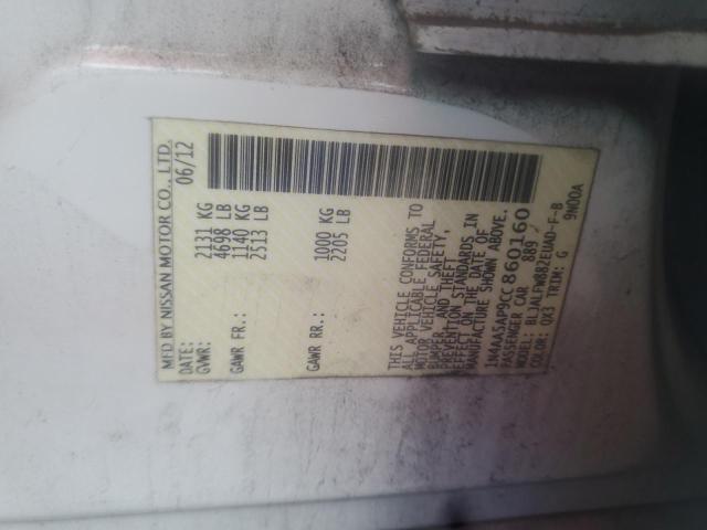 Photo 10 from auction – 2012 NISSAN MAXIMA S with VIN 1N4AA5AP9CC860160