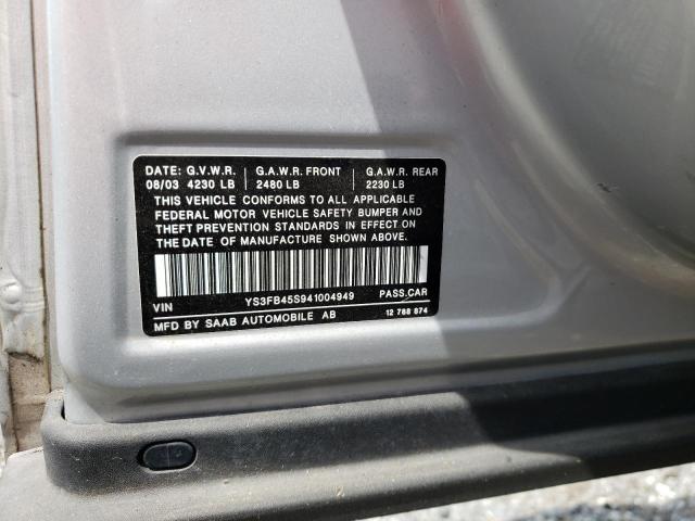 Photo 10 from auction – 2004 SAAB 9-3 LINEAR with VIN YS3FB45S941004949