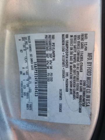 Photo 10 from auction – 2000 FORD TAURUS SES with VIN 1FAFP5524YA145423