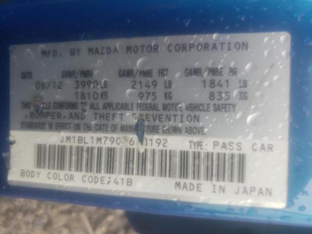 Photo 10 from auction – 2012 MAZDA 3 I with VIN JM1BL1M79C1678192