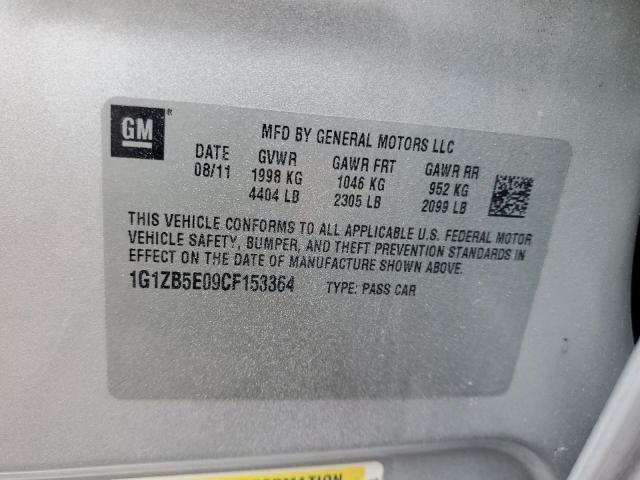 Photo 10 from auction – 2012 CHEVROLET MALIBU LS with VIN 1G1ZB5E09CF153364