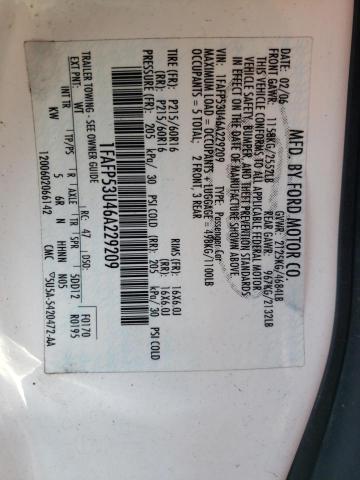 Photo 10 from auction – 2006 FORD TAURUS SE with VIN 1FAFP53U46A229209