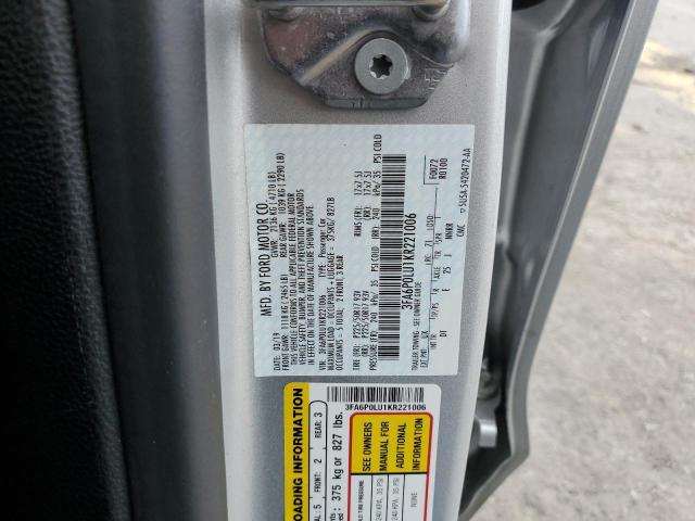 Photo 10 from auction – 2019 FORD FUSION SE with VIN 3FA6P0LU1KR221006
