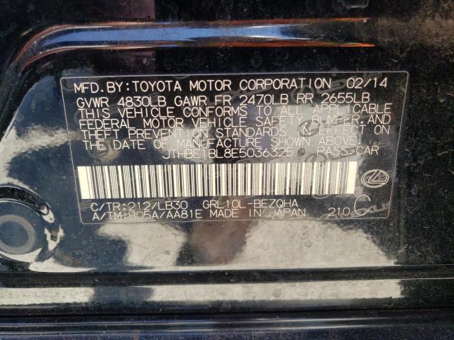 Photo 10 from auction – 2014 LEXUS GS 350 with VIN JTHBE1BL8E5036325