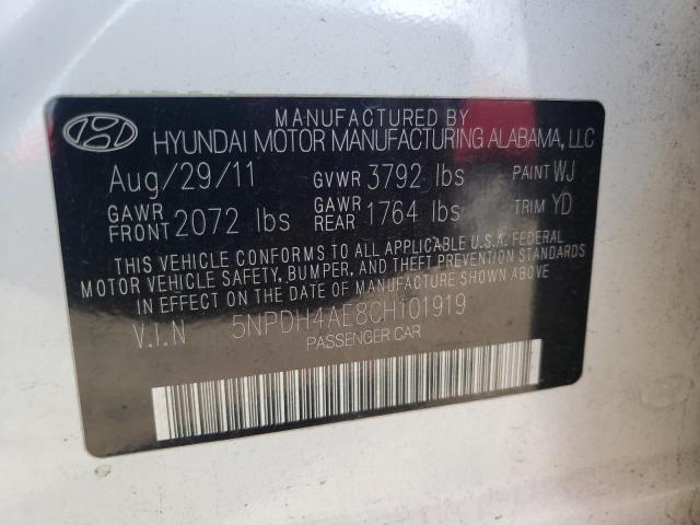 Photo 10 from auction – 2012 HYUNDAI ELANTRA GL with VIN 5NPDH4AE8CH101919