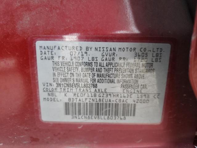 Photo 10 from auction – 2020 NISSAN VERSA SV with VIN 3N1CN8EV5LL803768