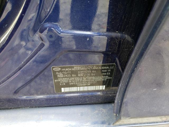 Photo 10 from auction – 2012 HYUNDAI SONATA GLS with VIN 5NPEB4AC9CH352727