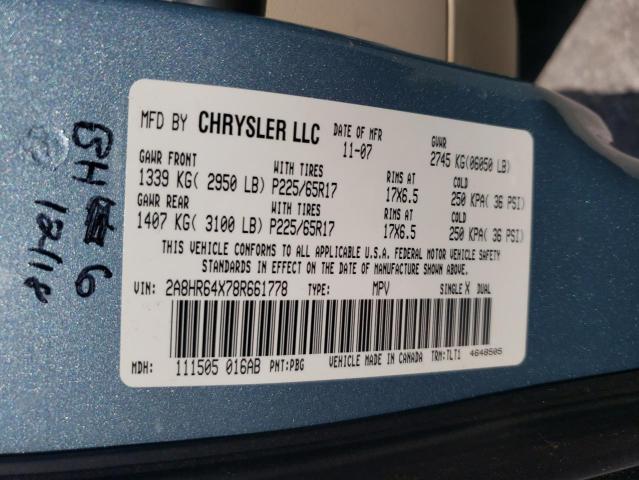 Photo 10 from auction – 2008 CHRYSLER TOWN & COU with VIN 2A8HR64X78R661778