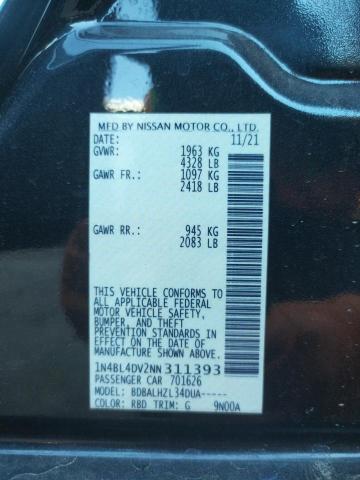 Photo 10 from auction – 2022 NISSAN ALTIMA SV with VIN 1N4BL4DV2NN311393
