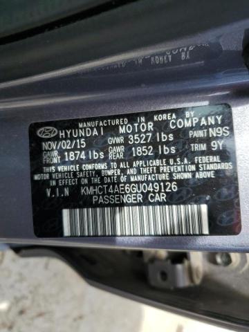 Photo 10 from auction – 2016 HYUNDAI ACCENT SE with VIN KMHCT4AE6GU049126