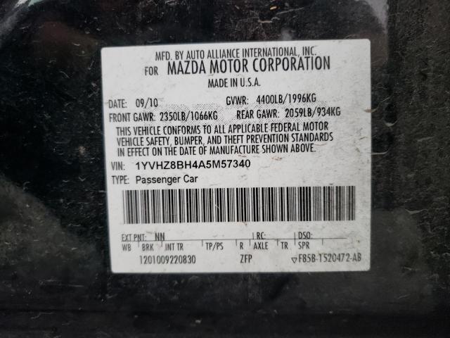 Photo 10 from auction – 2010 MAZDA 6 I with VIN 1YVHZ8BH4A5M57340