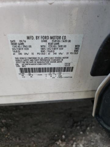 Photo 10 from auction – 2016 FORD EDGE TITAN with VIN 2FMPK4K81GBC55716