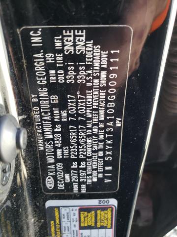 Photo 10 from auction – 2011 KIA SORENTO BA with VIN 5XYKT3A10BG009111