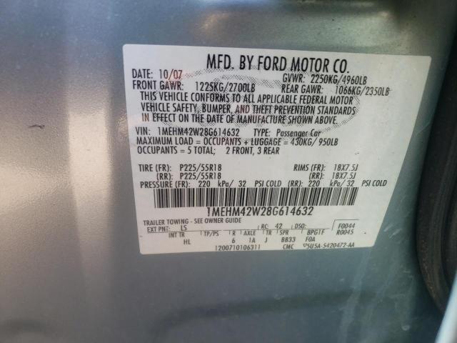 Photo 10 from auction – 2008 MERCURY SABLE PREM with VIN 1MEHM42W28G614632